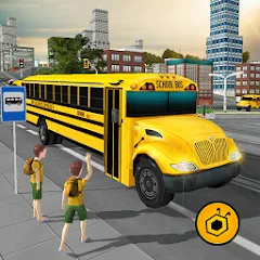 Взлом School Bus Driving Game  [МОД Много монет] - стабильная версия apk на Андроид