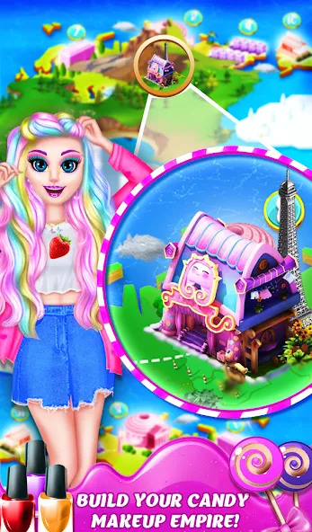 DIY Candy Makeup-Beauty Salon (ДИУАИ Мейкап)  [МОД Menu] Screenshot 4