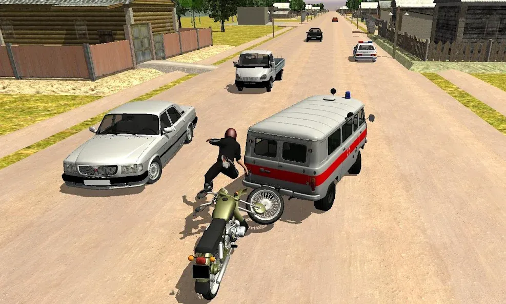 Russian Moto Traffic Rider 3D  [МОД Menu] Screenshot 4