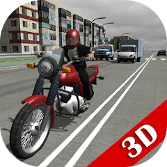 Скачать взломанную Russian Moto Traffic Rider 3D  [МОД Menu] - стабильная версия apk на Андроид