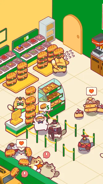 Cat Snack Bar: Cute Food Games (Кэт Снэк Бар)  [МОД Меню] Screenshot 2