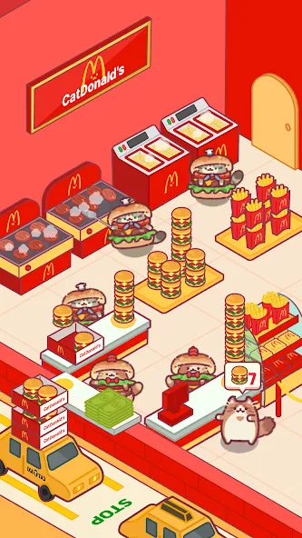 Cat Snack Bar: Cute Food Games (Кэт Снэк Бар)  [МОД Меню] Screenshot 4