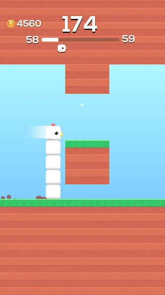 Square Bird - Flappy Chicken (Сквер Брд)  [МОД Все открыто] Screenshot 1