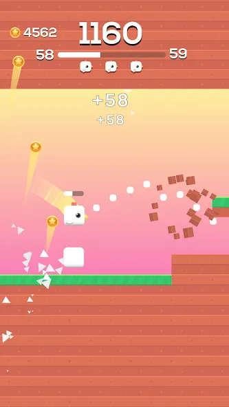 Square Bird - Flappy Chicken (Сквер Брд)  [МОД Все открыто] Screenshot 3