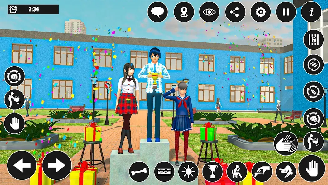 High School Boy Virtual Life  [МОД Много денег] Screenshot 1