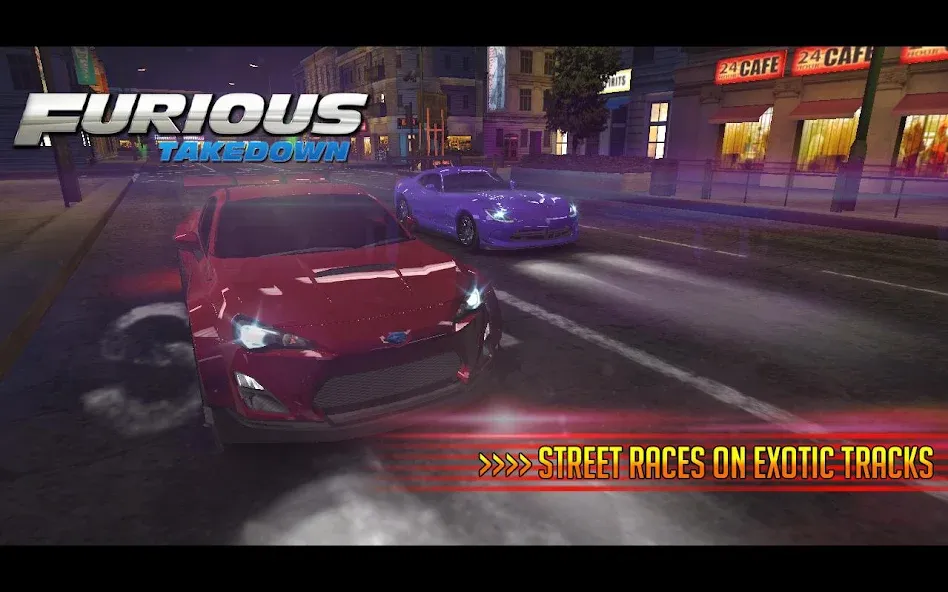 Furious: Takedown Racing (Фьюриъс)  [МОД Бесконечные деньги] Screenshot 5