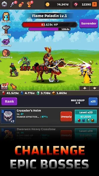 Tower Quest: Pixel Idle RPG (тауэр квест)  [МОД Много монет] Screenshot 2