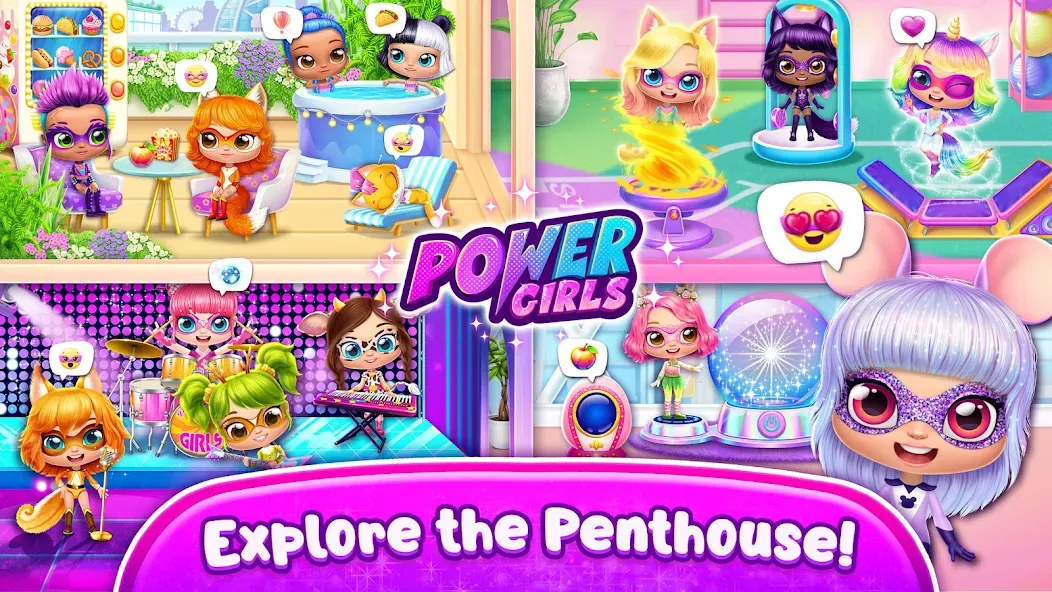 Power Girls - Fantastic Heroes  [МОД Много денег] Screenshot 3