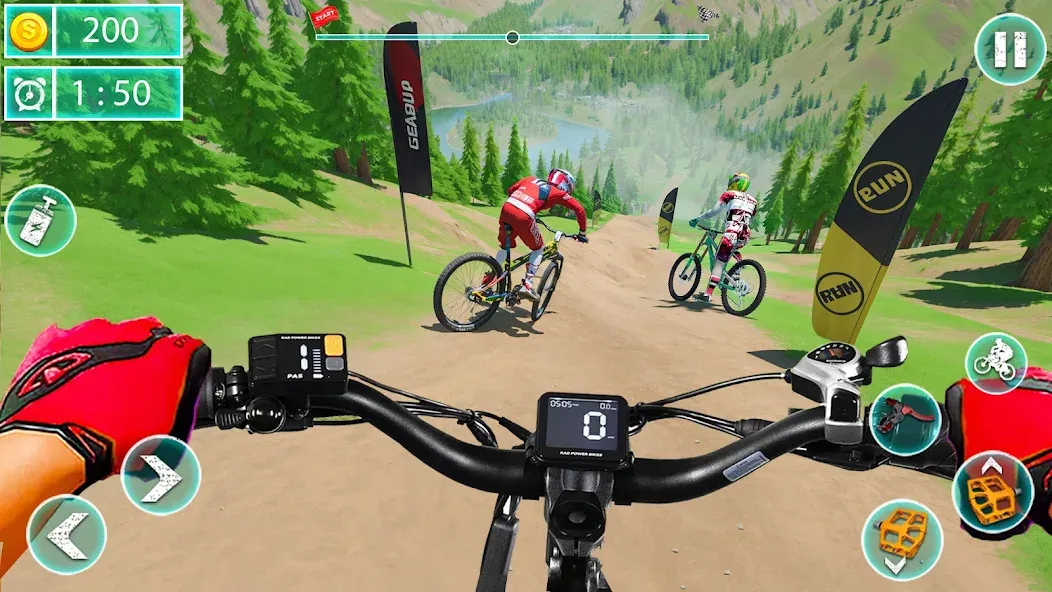 MTB Downhill: BMX Racer  [МОД Mega Pack] Screenshot 2