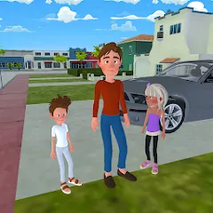 Скачать взломанную Super Dad Virtual : Happy Game  [МОД Много денег] - полная версия apk на Андроид