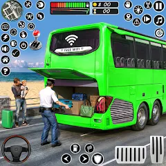 Скачать взломанную Coach Tourist Bus City Driving  [МОД Меню] - полная версия apk на Андроид