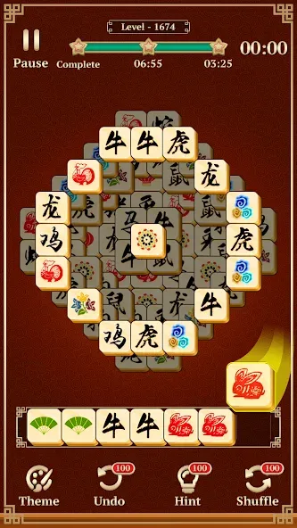 Mahjong Solitaire: 3 Tiles (Маджонг Классик)  [МОД Unlocked] Screenshot 4