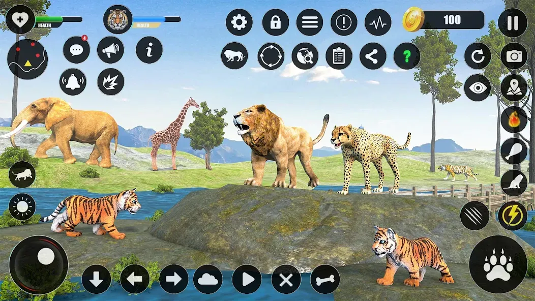 Tiger Simulator Animal Games (Тигровый симулятор  игры с животными)  [МОД Mega Pack] Screenshot 1