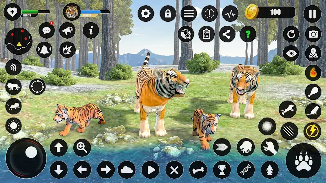 Tiger Simulator Animal Games (Тигровый симулятор  игры с животными)  [МОД Mega Pack] Screenshot 2