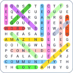 Взлом Word Search Colorful  [МОД Unlimited Money] - стабильная версия apk на Андроид