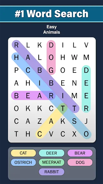 Word Search: Word Find (Ворд Срч)  [МОД Все открыто] Screenshot 1