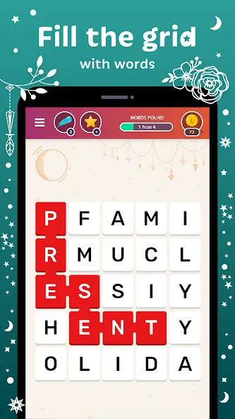 Word Catcher: Word Search  [МОД Mega Pack] Screenshot 2