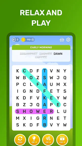 Word Search Puzzle Game  [МОД Бесконечные деньги] Screenshot 5