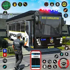 Скачать взлом City Bus Simulator Bus Game 3D (Полицейский автобус симулятор)  [МОД Много монет] - последняя версия apk на Андроид