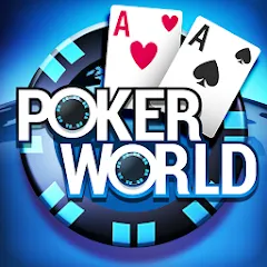 Скачать взлом Poker World, Offline TX Holdem (Покер Ворлд)  [МОД Menu] - стабильная версия apk на Андроид