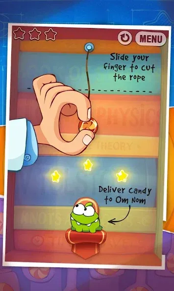 Cut the Rope: Experiments (Кат зе Роуп)  [МОД Меню] Screenshot 5