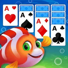 Скачать взломанную Solitaire Fish Klondike Card (Солитер Карточная игра Клондайк Фиш)  [МОД Все открыто] - стабильная версия apk на Андроид