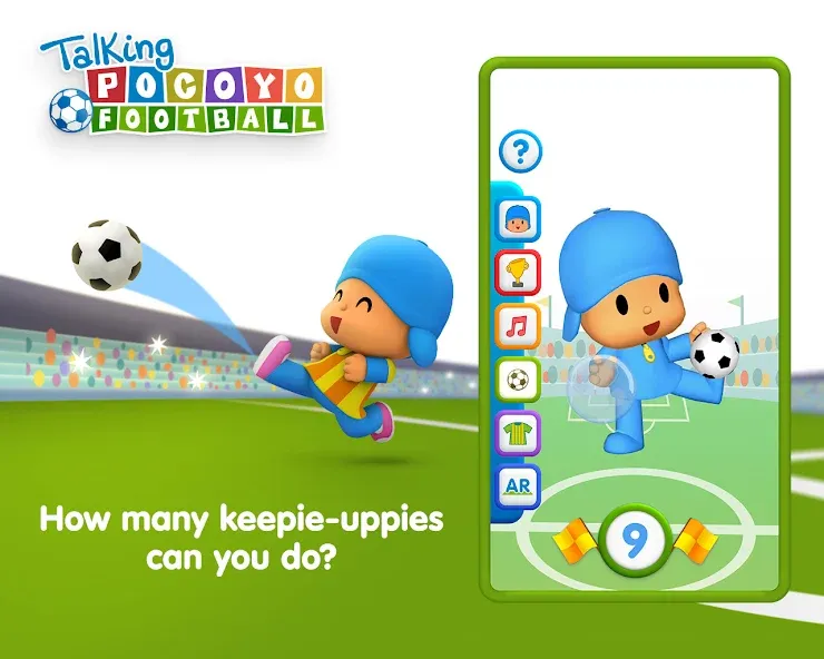 Talking Pocoyo Football  [МОД Unlimited Money] Screenshot 1