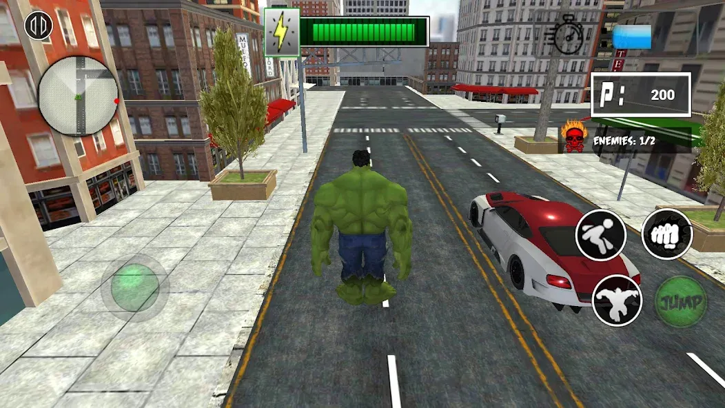 Monster Superhero: Green Fight  [МОД Бесконечные деньги] Screenshot 2