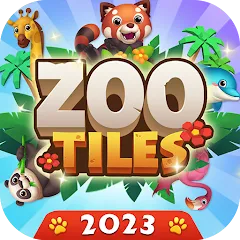 Взломанная Zoo Tile - Match Puzzle Game (Зу Тайл)  [МОД Бесконечные монеты] - стабильная версия apk на Андроид