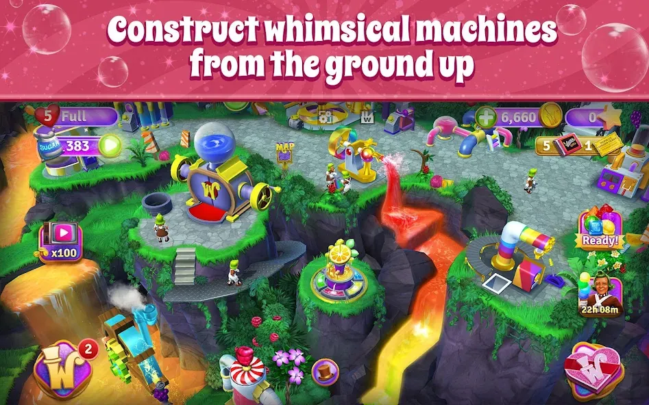 Wonka's World of Candy Match 3  [МОД Бесконечные монеты] Screenshot 2