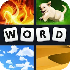 Скачать взломанную 4 Pics 1 Word (Картинки 1 Слово)  [МОД Mega Pack] - стабильная версия apk на Андроид