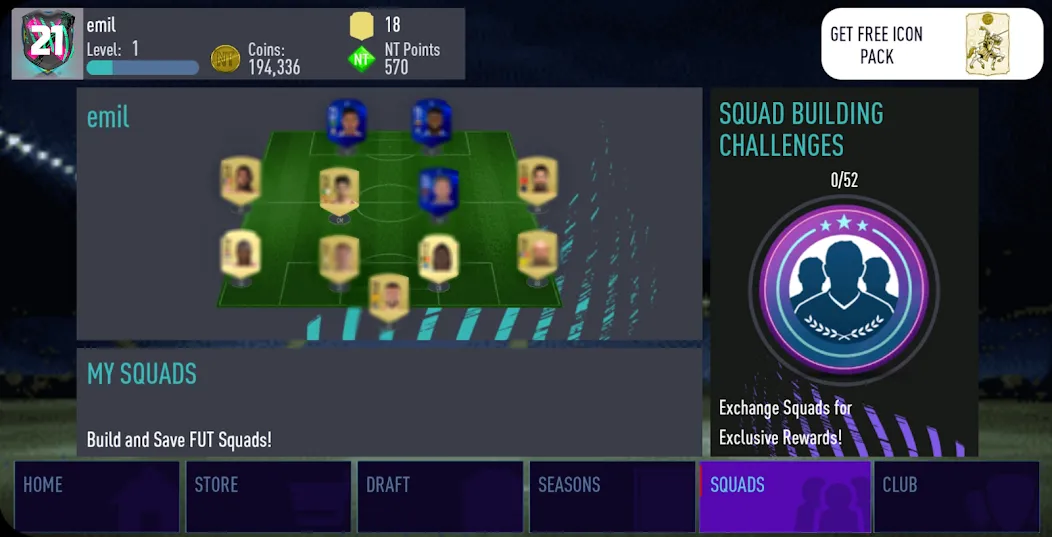 NT 21 Draft + Pack Opener  [МОД Бесконечные монеты] Screenshot 5