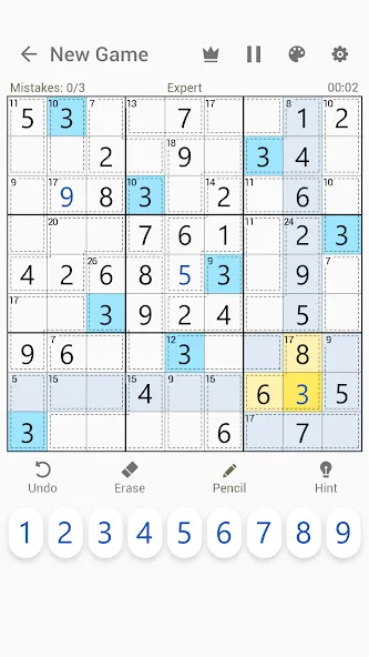 Killer Sudoku - Sudoku Puzzles  [МОД Mega Pack] Screenshot 3