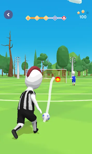 Stickman Freekick: Soccer game  [МОД Меню] Screenshot 5