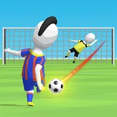 Взломанная Stickman Freekick: Soccer game  [МОД Меню] - последняя версия apk на Андроид