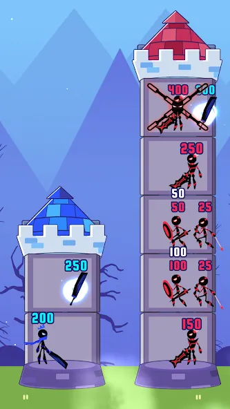 Hero Castle War: Tower Attack (Хиро Касл Вар)  [МОД Много денег] Screenshot 2