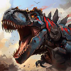 Скачать взломанную Mech War: Jurassic Dinosaur (Мех Батл)  [МОД Unlimited Money] - последняя версия apk на Андроид