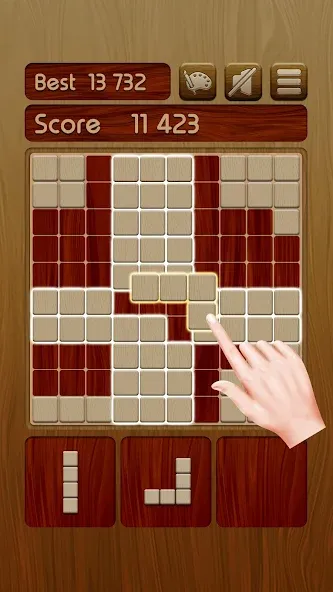 Woody Block Puzzle ® (Вуди блок пазл)  [МОД Много денег] Screenshot 1