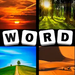 Взломанная 4 Pics 1 Word Quiz Game  [МОД Mega Pack] - последняя версия apk на Андроид