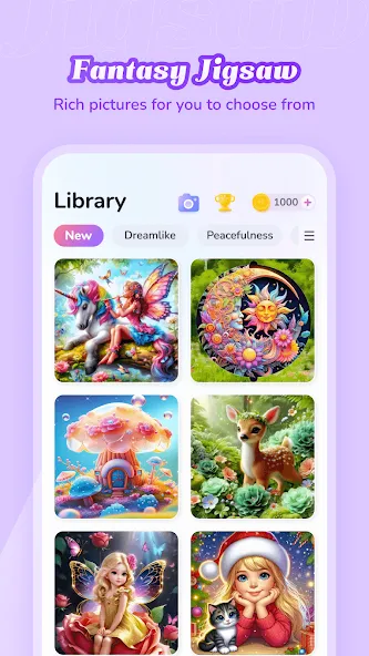 Fantasy Jigsaw - HD Puzzle (Фэнтези Пазл)  [МОД Много денег] Screenshot 3