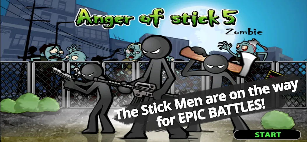 Anger of stick 5 : zombie (Ангер оф стик 5)  [МОД Unlocked] Screenshot 1