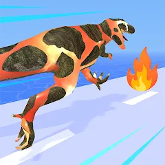 Взломанная Dino Evolution Run 3D (Дино Эволюция Ран 3Д)  [МОД Много монет] - последняя версия apk на Андроид