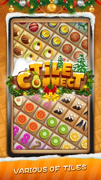 Tile Connect - Matching Games (Тайл Коннект)  [МОД Бесконечные деньги] Screenshot 1