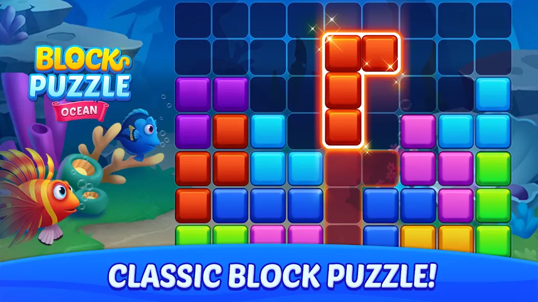 Block Puzzle Ocean  [МОД Unlimited Money] Screenshot 1