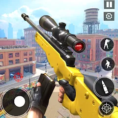 Скачать взломанную Code of Sniper 3D Gun Shooting  [МОД Menu] - стабильная версия apk на Андроид