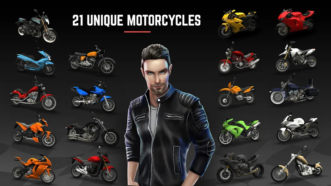 Racing Fever: Moto (Рейсинг Фивер)  [МОД Много монет] Screenshot 2