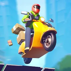 Взлом Moto City: Mad Bike Delivery (Мото Сити)  [МОД Mega Pack] - последняя версия apk на Андроид