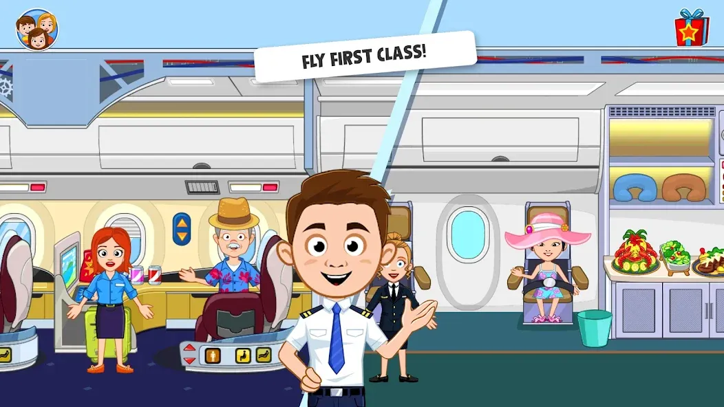 My Town Airport games for kids (Май Таун)  [МОД Много денег] Screenshot 2