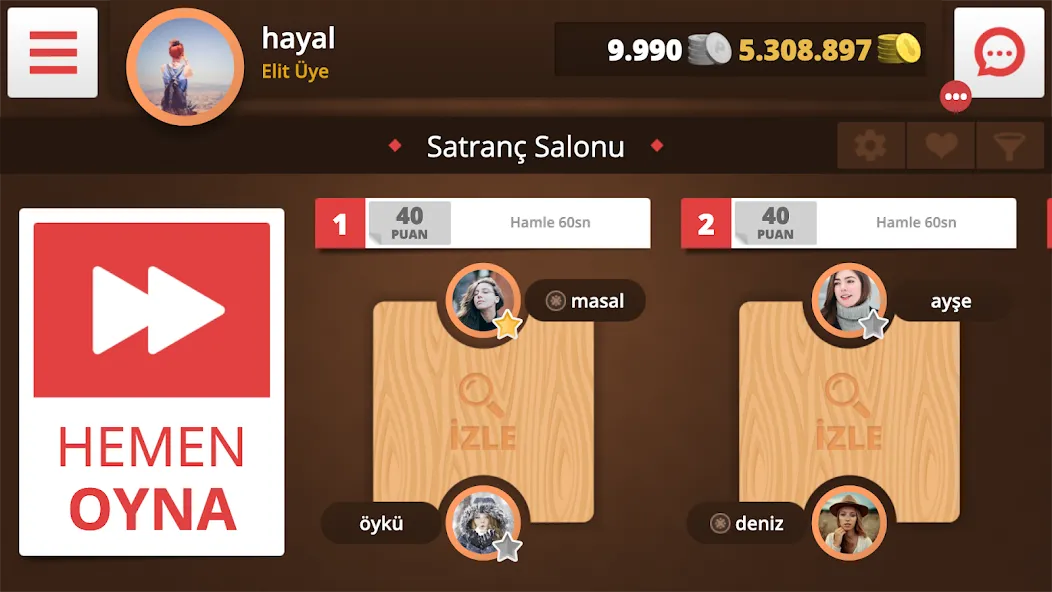 Satranç Online  [МОД Много денег] Screenshot 4