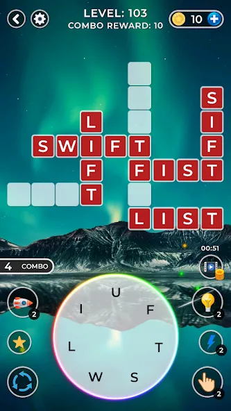 WOW4:Word Connect Offline Word (ВАУ 4)  [МОД Много монет] Screenshot 1